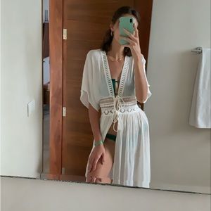 Lulus Off-White Swim Cover-Up Maxi Top